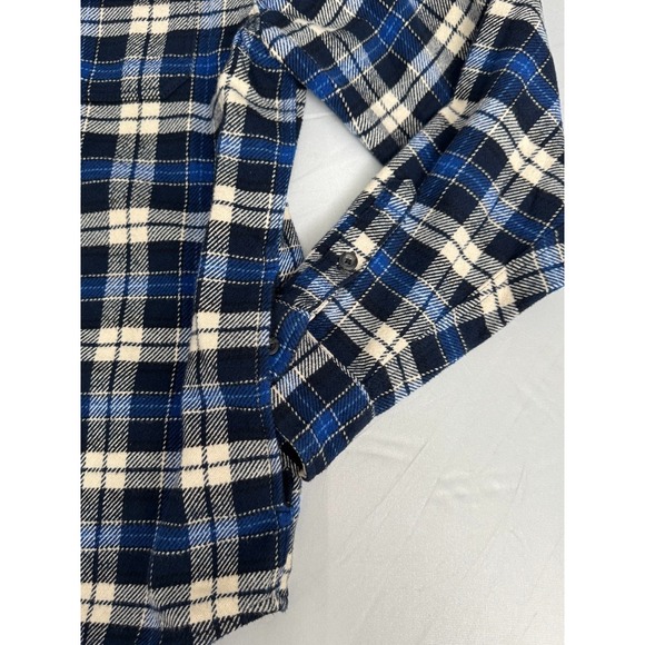 Orvis Flannel Blue Mens Size Large Heavy Weight Flannel - Picture 5 of 8